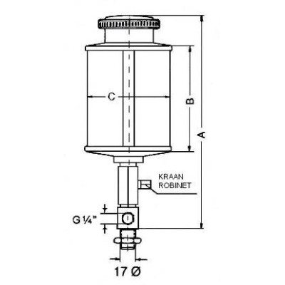 Graisseur compte goutte MOS 3000ml 1/4G