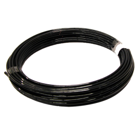 Tube polyamide semi-rigide noir 6 mm épaisseur 15 mm rouleau 25 mètres